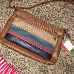 Relic tan crossbody bag purse NEW